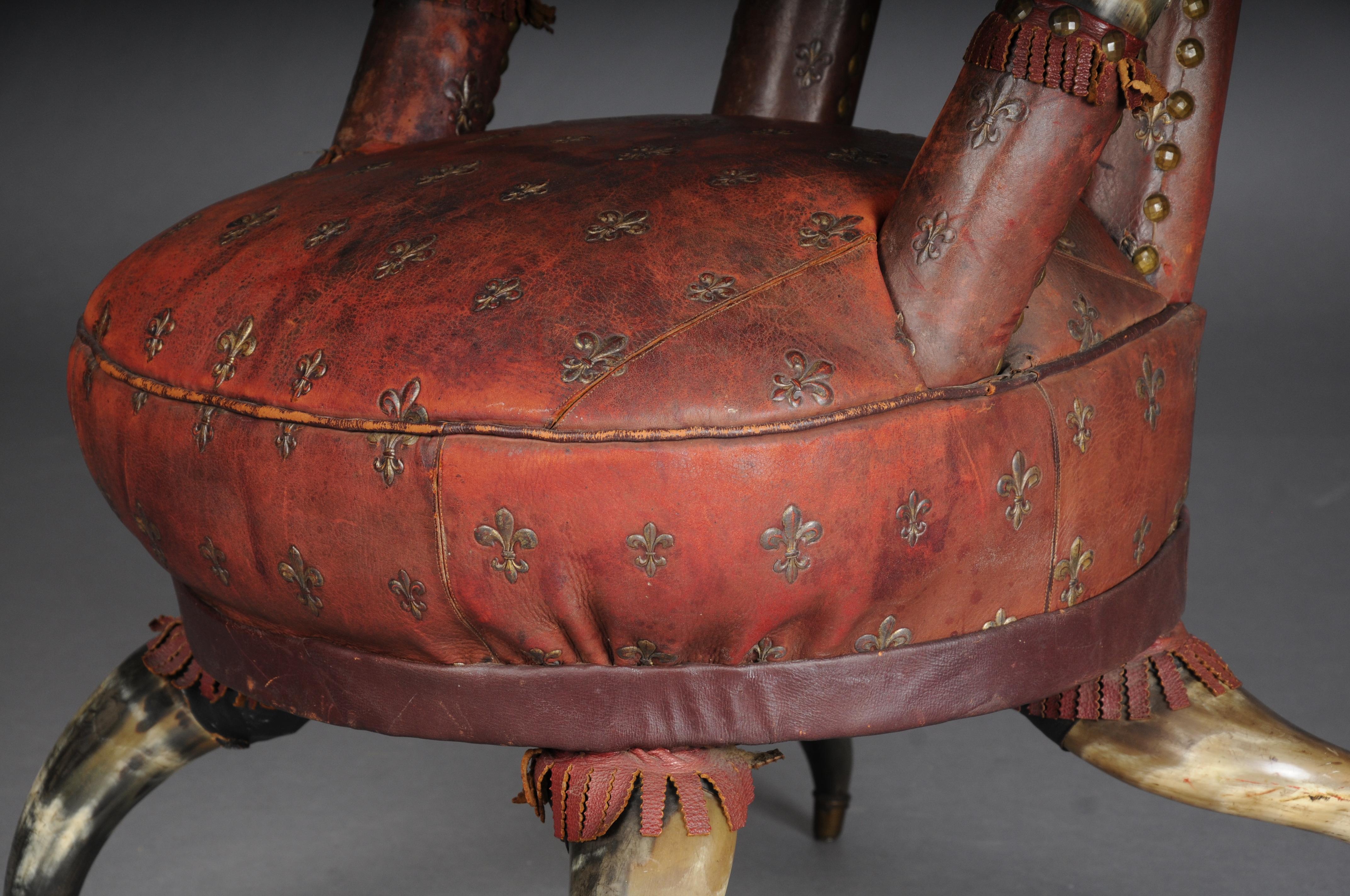Museum-quality antique horn chair Victoria around 1870, England. For Sale 4