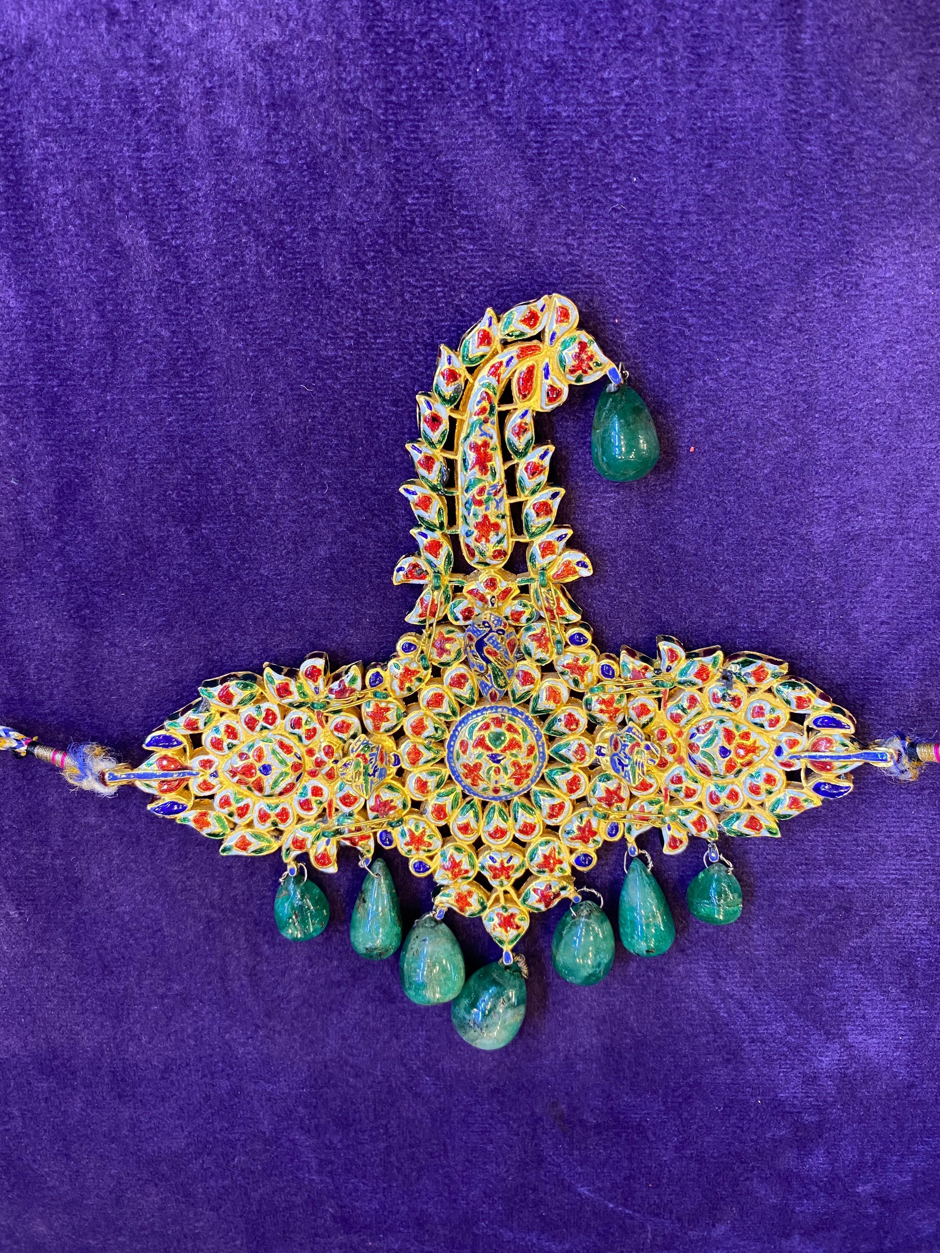 Women's or Men's Museum Quality Antique Indian Sarpech Necklace  For Sale