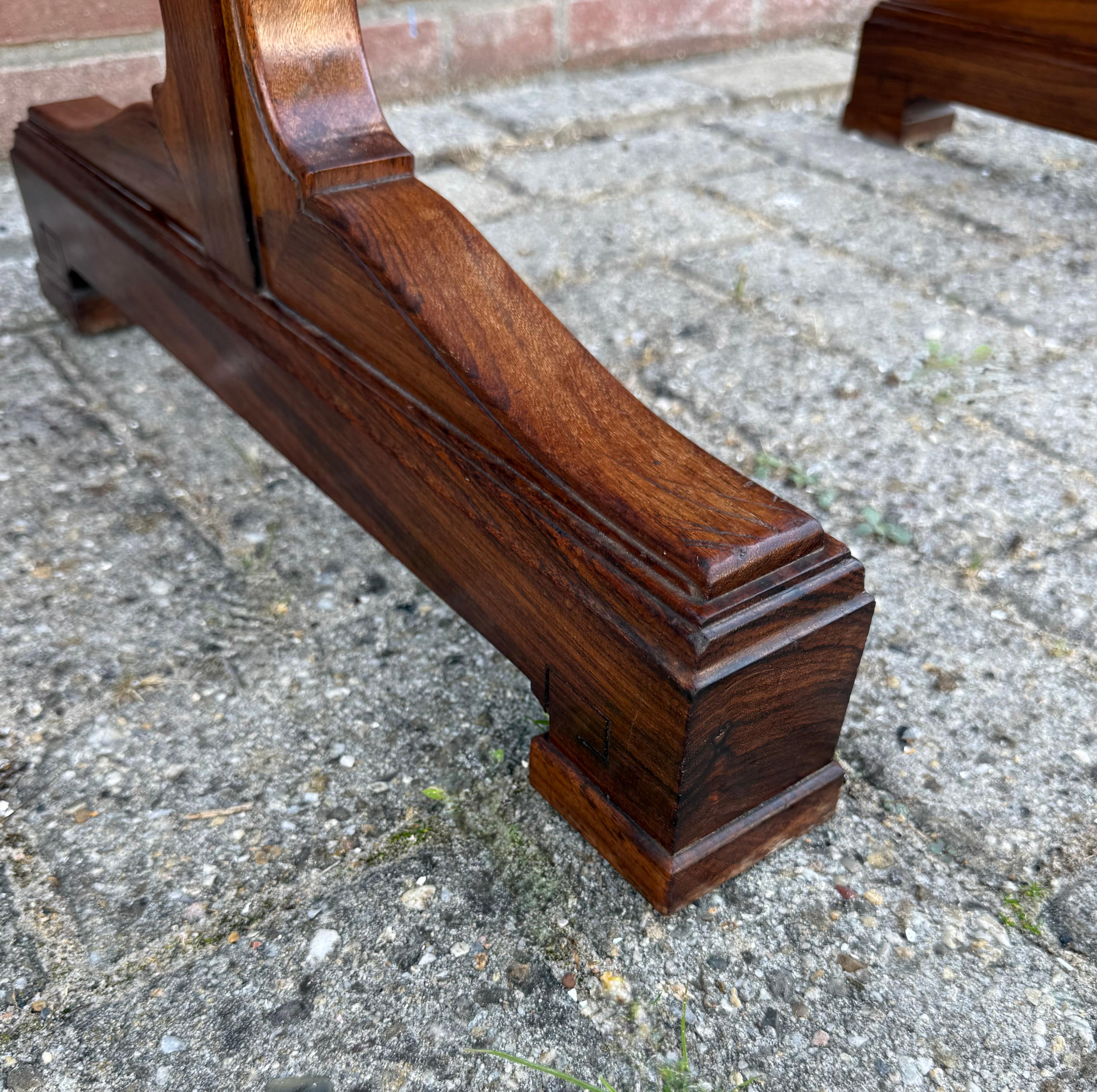 Museum Quality Antique Nutwood Studio or Gallery Easel / Painting Display Stand For Sale 12