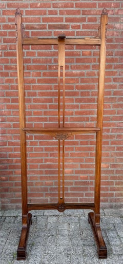 Museum Qualität Antike Nussbaum Studio oder Galerie Staffelei / Malerei Display Stand