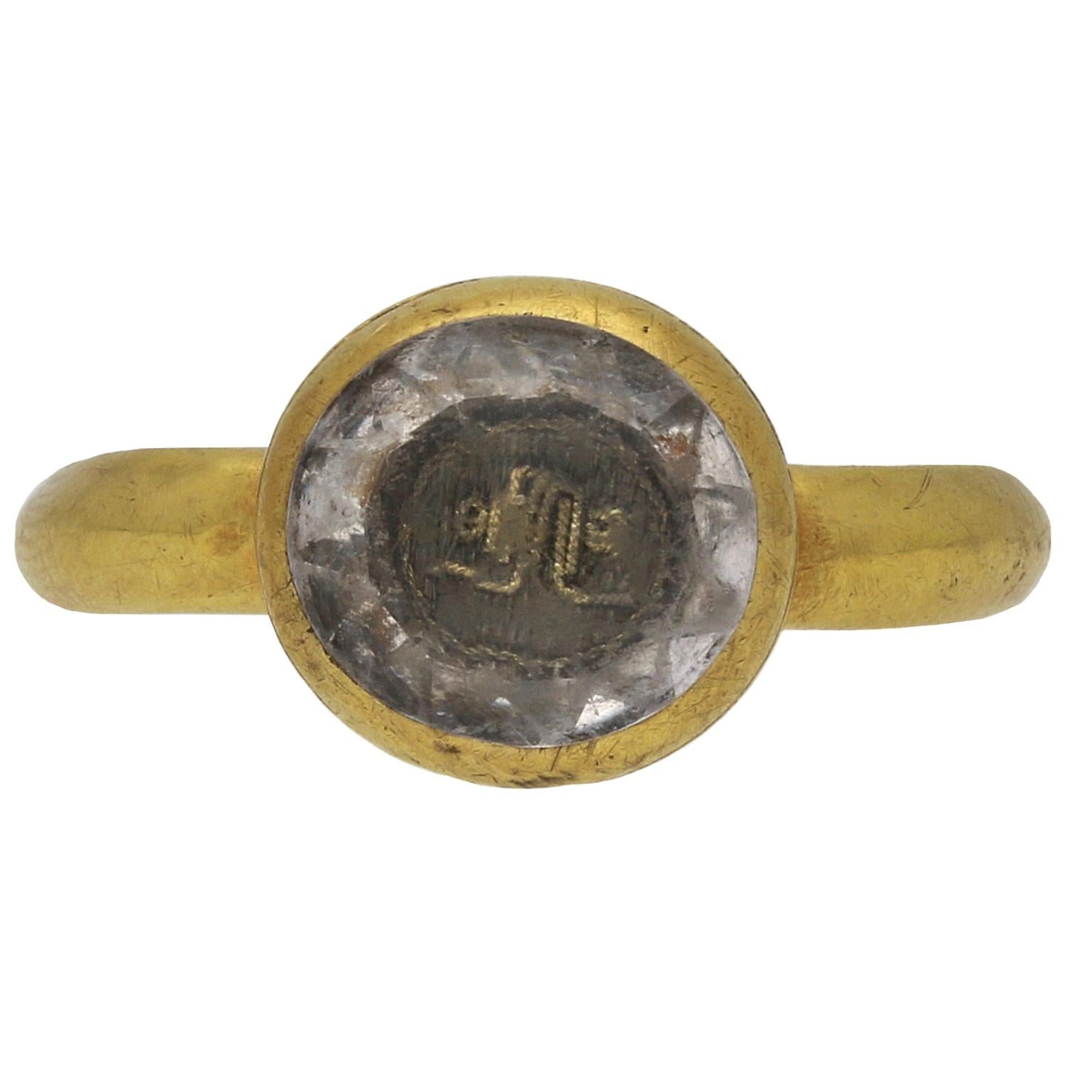 Antiker Stuart Love Knot-Ring aus Bergkristall in Museumsqualität aus dem 17. Jahrhundert im Angebot
