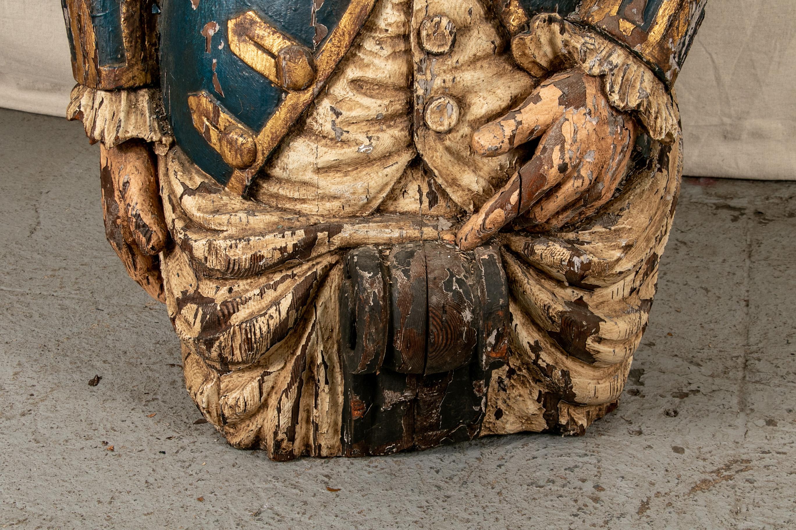 Museumsqualität geschnitztes Holz  Antiker britischer Schiffsfigurenkopf (Georgian) im Angebot