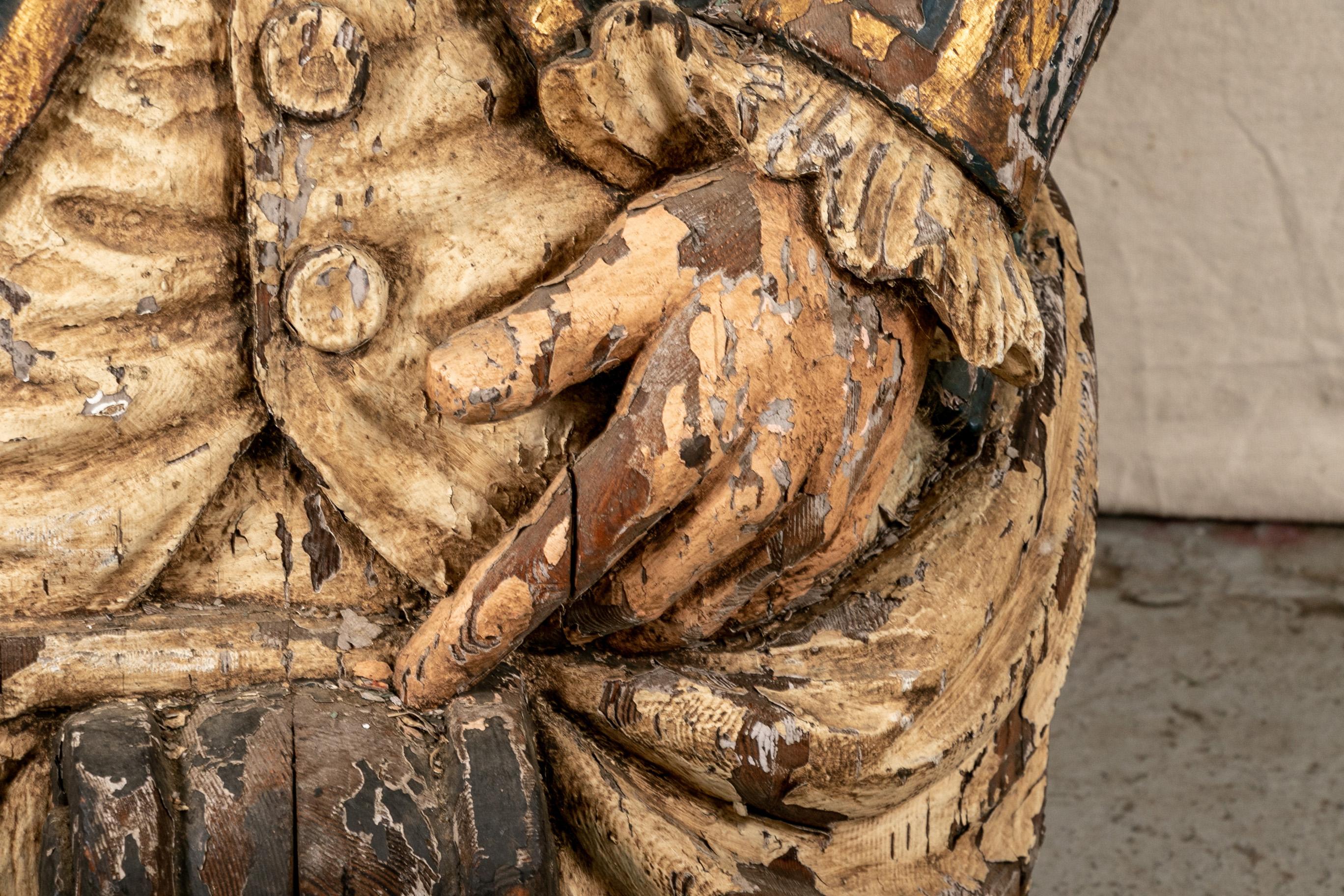 Museumsqualität geschnitztes Holz  Antiker britischer Schiffsfigurenkopf (Englisch) im Angebot