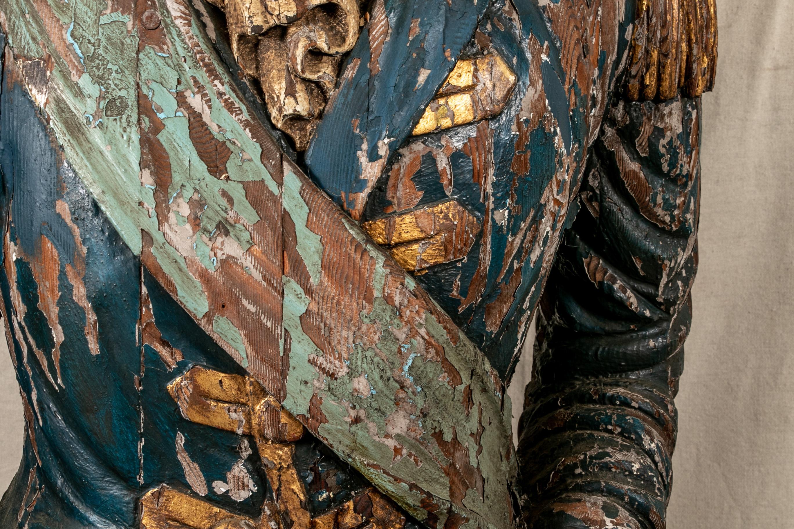 Sculpté Bois sculpté de qualité musée  Ancienne figurine de navire britannique en vente
