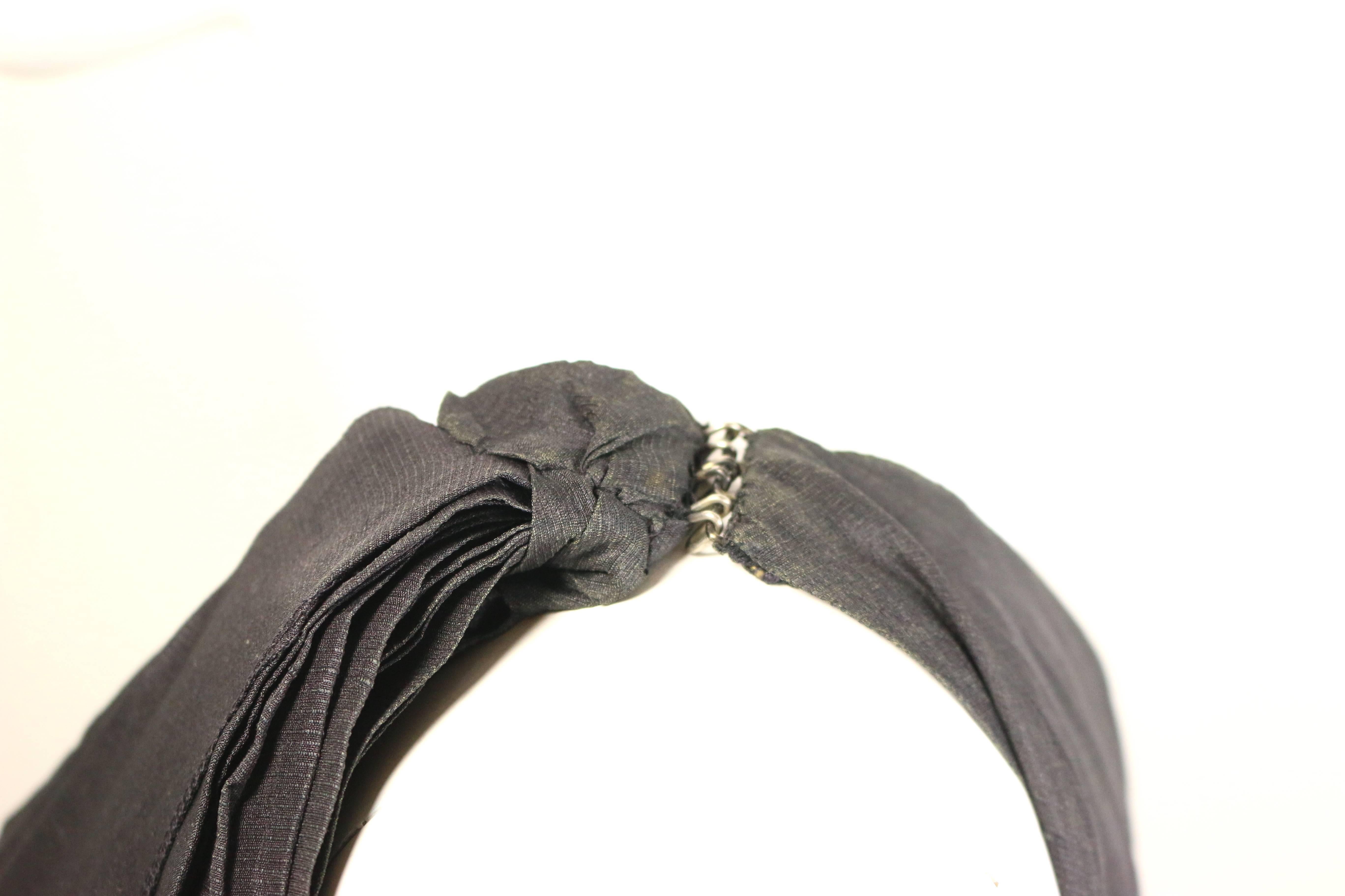Museum quality Chanel black silk taffeta one shoulder evening gown For Sale 3