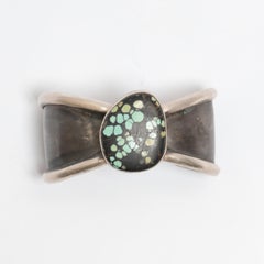Museum-Quality Cuff Featuring Natural Rare Damale Turquoise