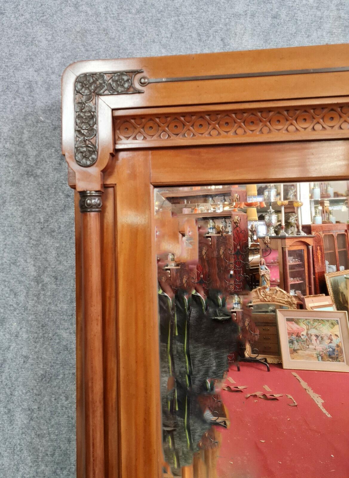 Museum-Quality Empire Mahogany Dressing Chest with Psyche Mirror -1X36 In Good Condition For Sale In Bordeaux, FR