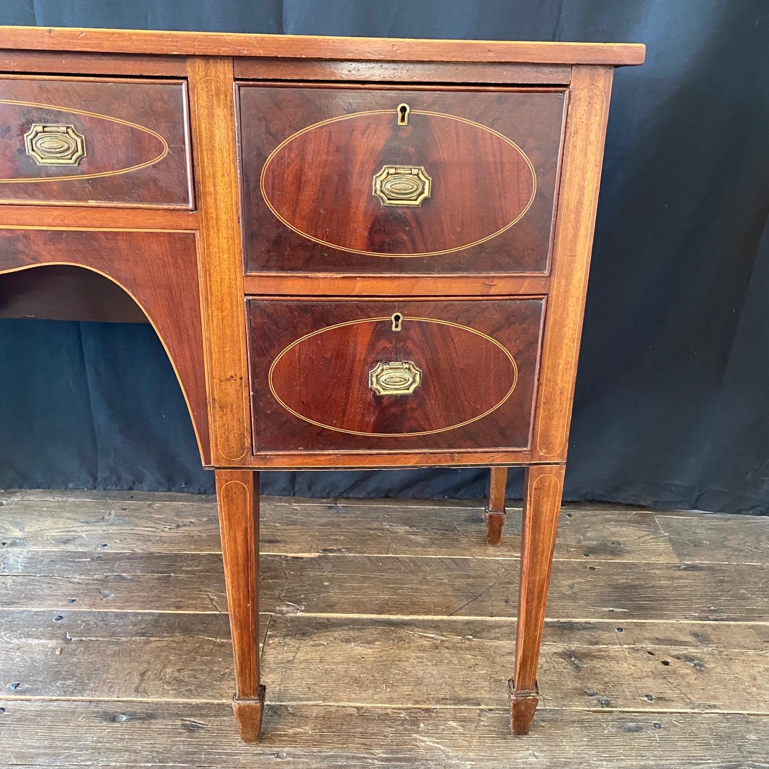 19th Century Museum Quality English Hepplewhite Mahogany Inlaid Sideboard For Sale