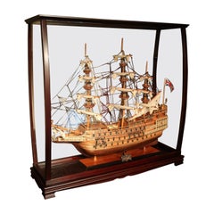 Vintage Museum-Quality, Fully Assembled Replica of H.M.S. Sovereign of the Seas