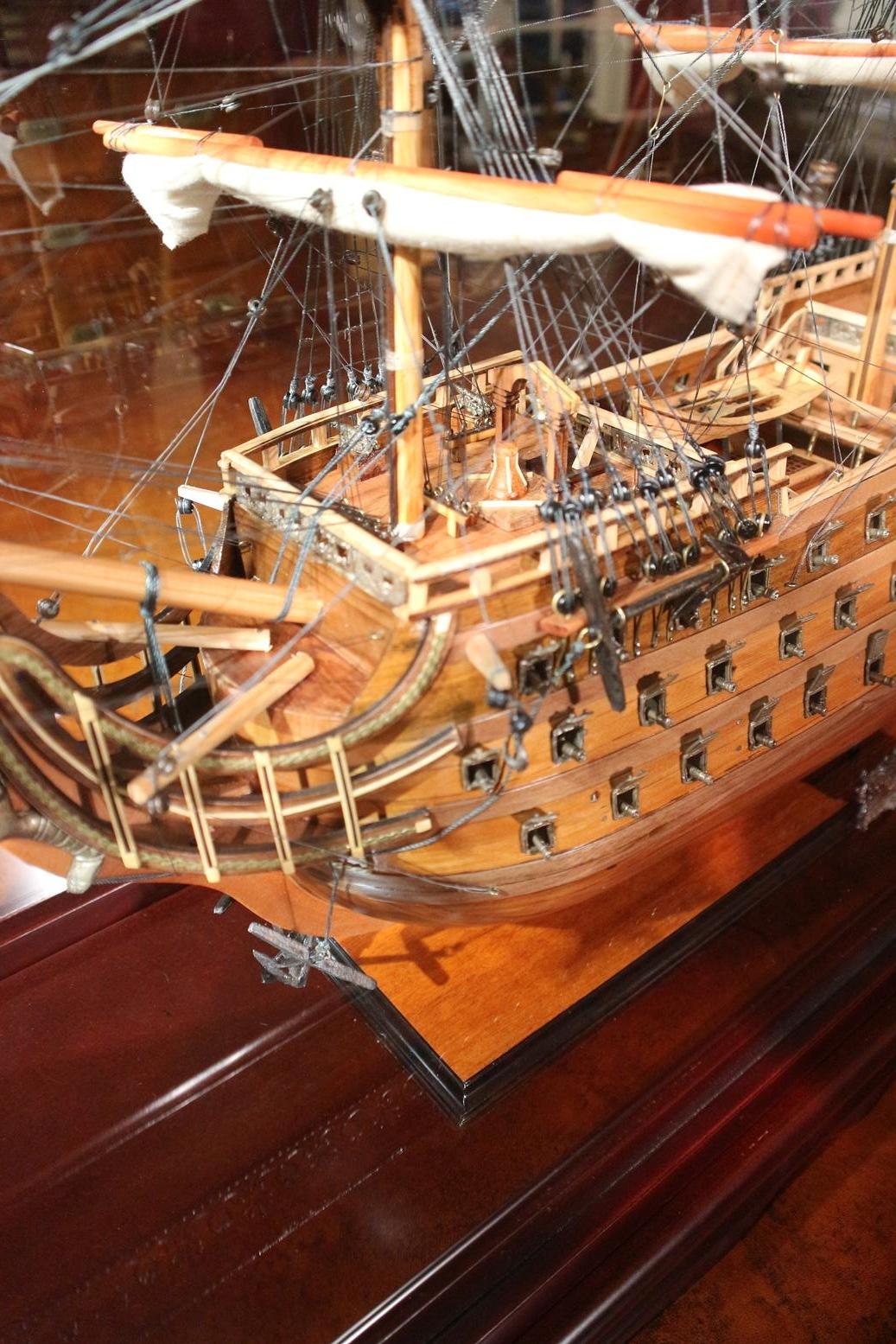 This is museum-quality, fully assembled replica of Royal louis 

Master craftsmen using historical photographs, drawings or original plans meticulously handcraft these highly detailed wood models from scratch. They are built to scale with