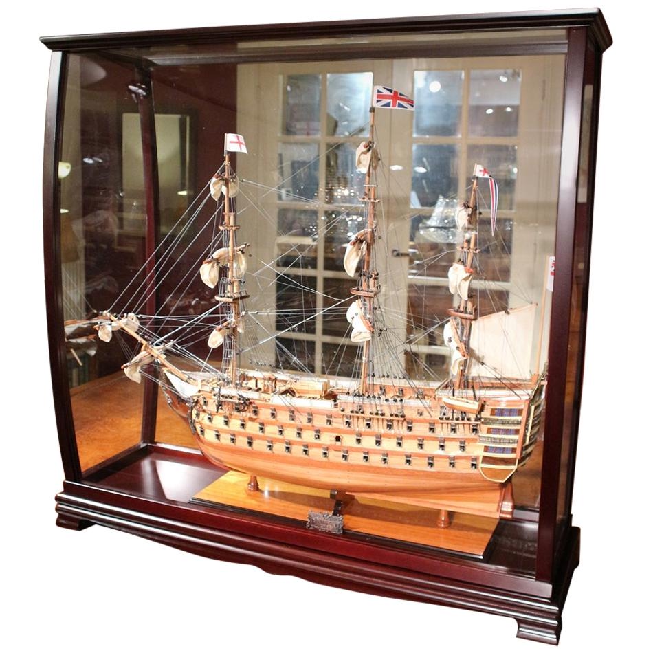 Museum-Quality, Fully Assembled Replica of the H.M.S. Victory Adm. Nelson