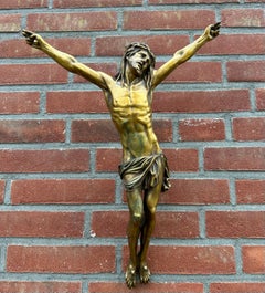 Museum Quality Hand Crafted Bronze Corpus of Jesus Christ fr Wall Mounting 19thC