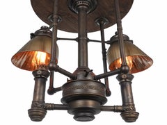 Museum Quality Hicks and Smith Rail Car Center Lamp