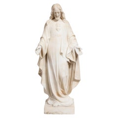 Antique Museum Quality Italian Marble Sculpture of Holy Jesus Christ, 19th Century