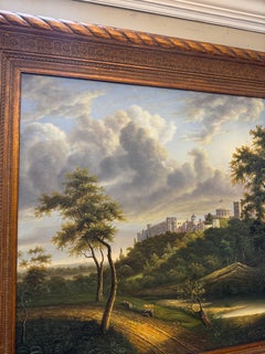 Grande "Paesaggio" di qualità museale, ispirato all'artista francese del XIX secolo Edou