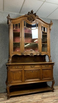 Museum-Quality Louis XV Walnut Castle Library, circa 1850 -1X23