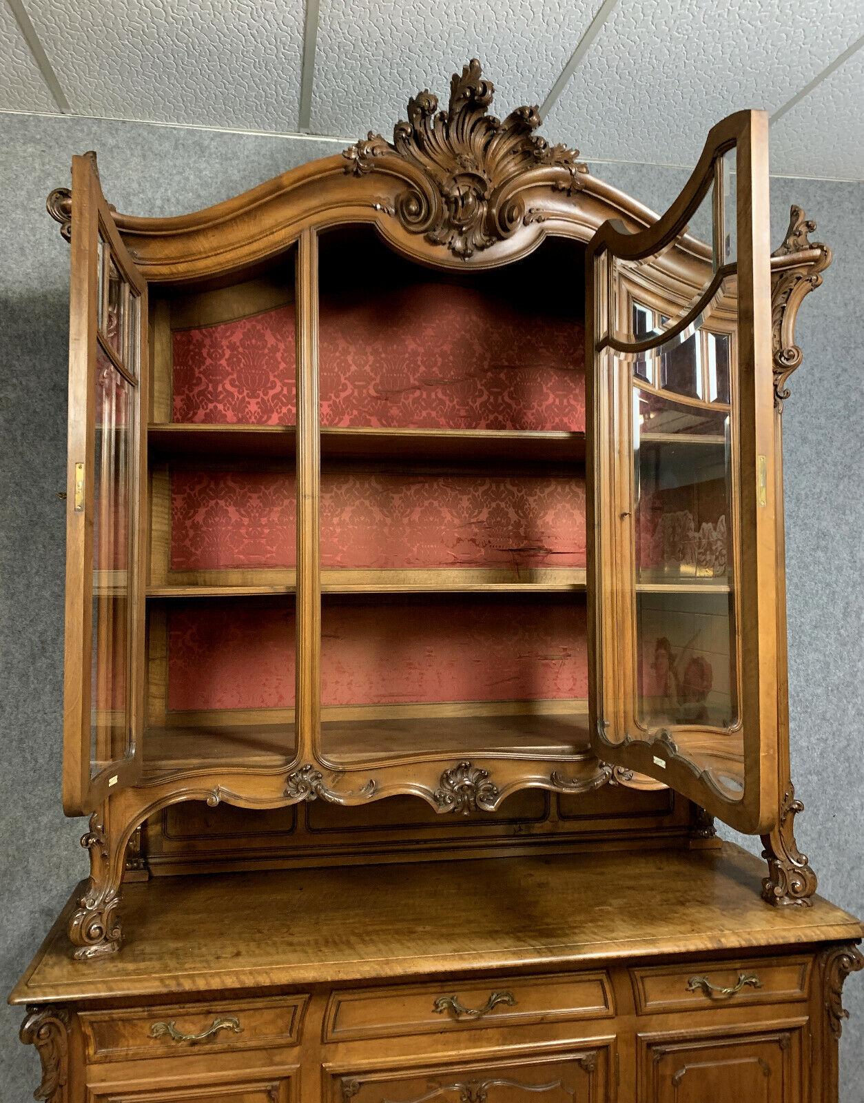  Museum-Quality Louis XV Walnut Castle Library, circa 1850 -1X23 For Sale 2