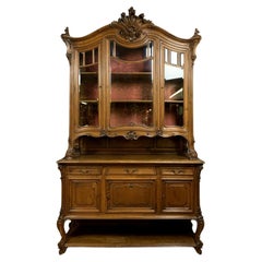Used  Museum-Quality Louis XV Walnut Castle Library, circa 1850 -1X23