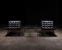 Museum Quality Ludwig Mies van der Rohe Barcelona Chairs with Table