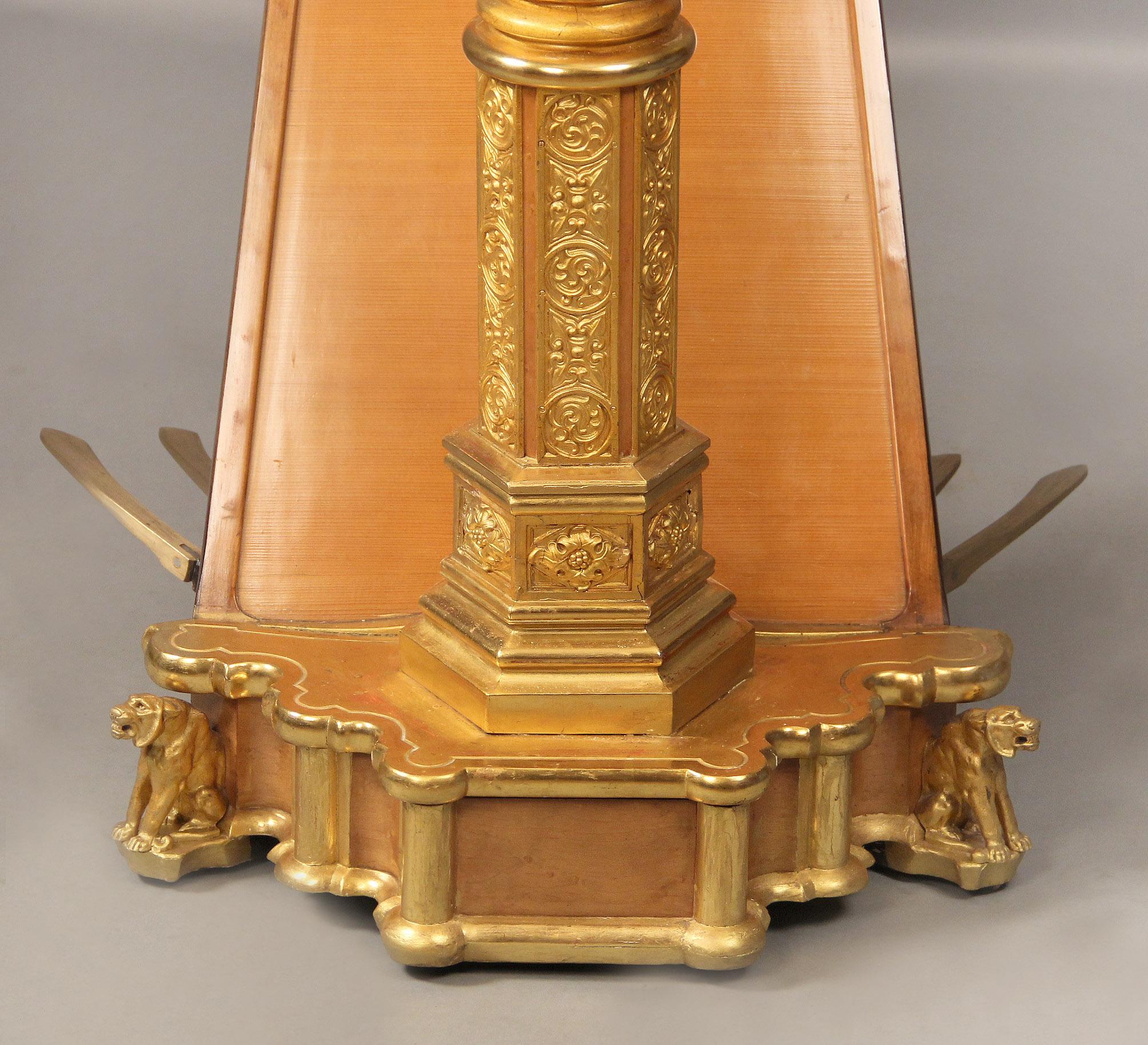 Museum Quality Mid 19th Century Gilt Wood Gothic “Angel” Harp by Erard In Good Condition In Long Island City, NY