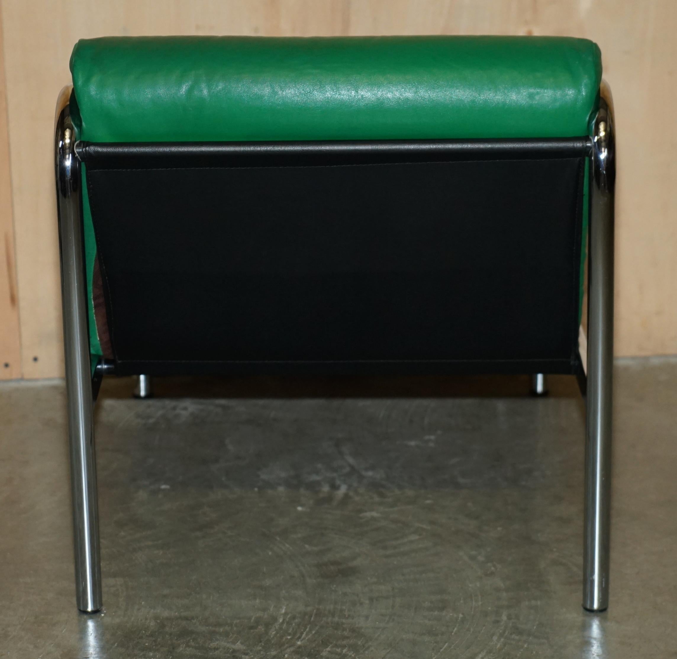 Poltrona TIM BATES BETA IN PELLE VERDE DI PIEFF DI QUALITÀ MUSEALE DEL PRIMO SECOLO in vendita 3