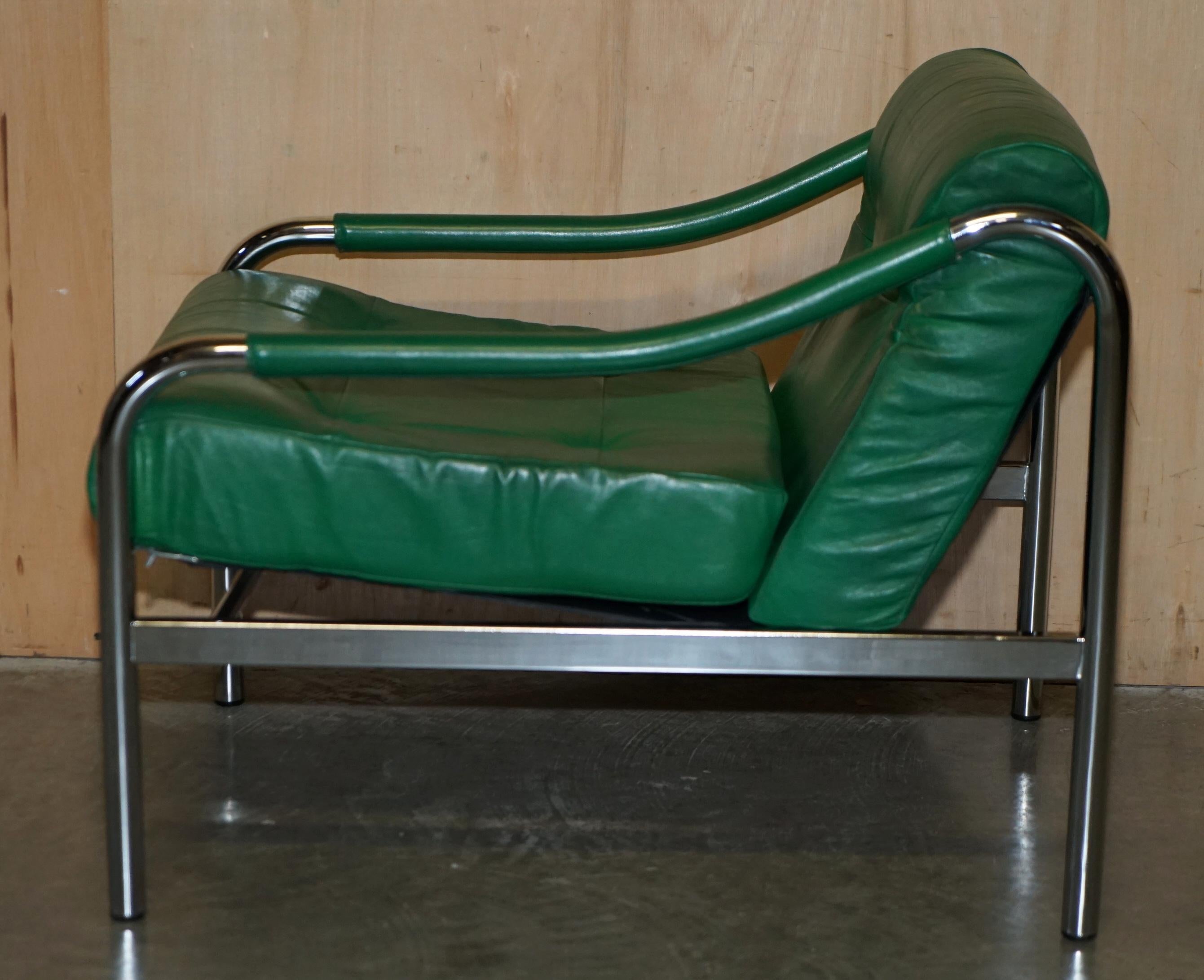 Poltrona TIM BATES BETA IN PELLE VERDE DI PIEFF DI QUALITÀ MUSEALE DEL PRIMO SECOLO in vendita 4