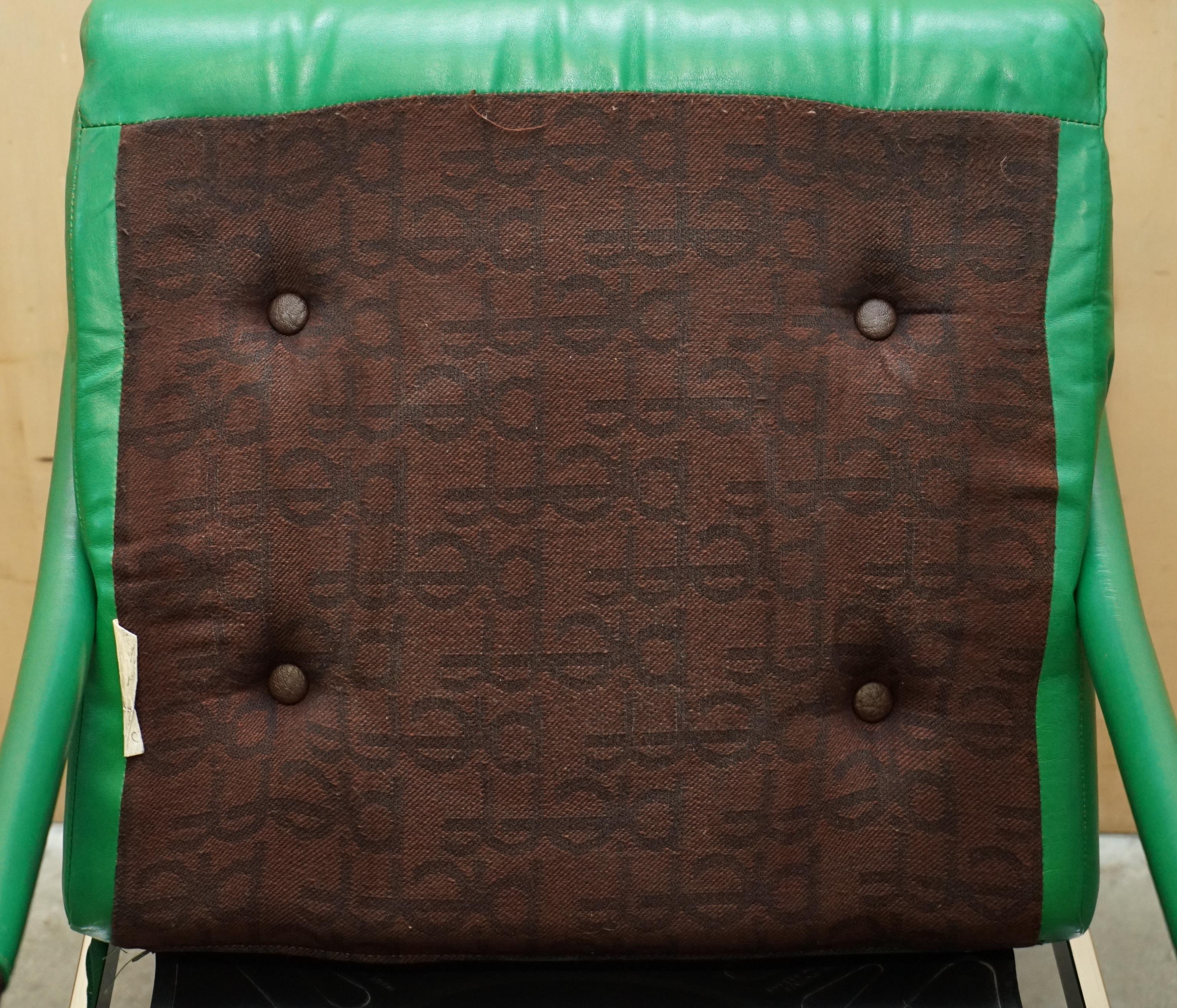 Poltrona TIM BATES BETA IN PELLE VERDE DI PIEFF DI QUALITÀ MUSEALE DEL PRIMO SECOLO in vendita 7