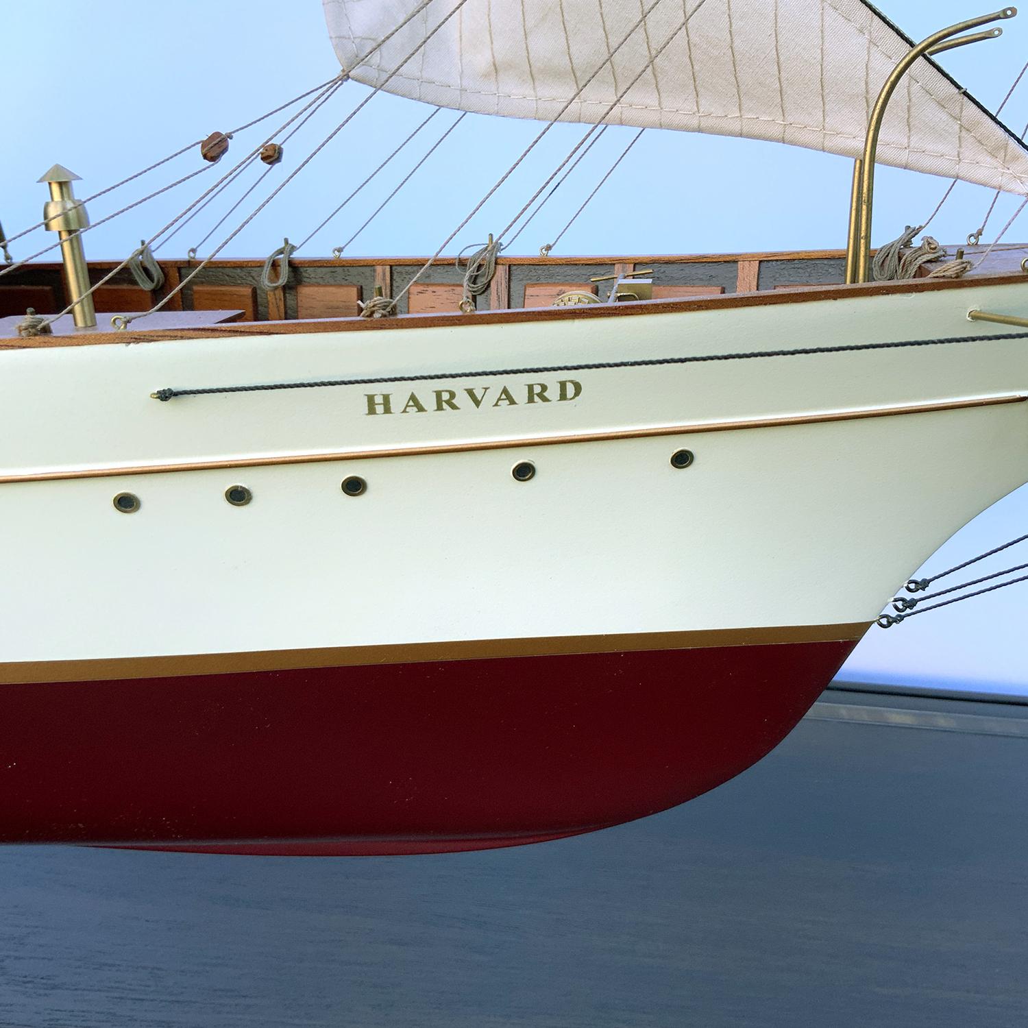 Wood Museum Quality Model of American Steam Yacht Harvard For Sale