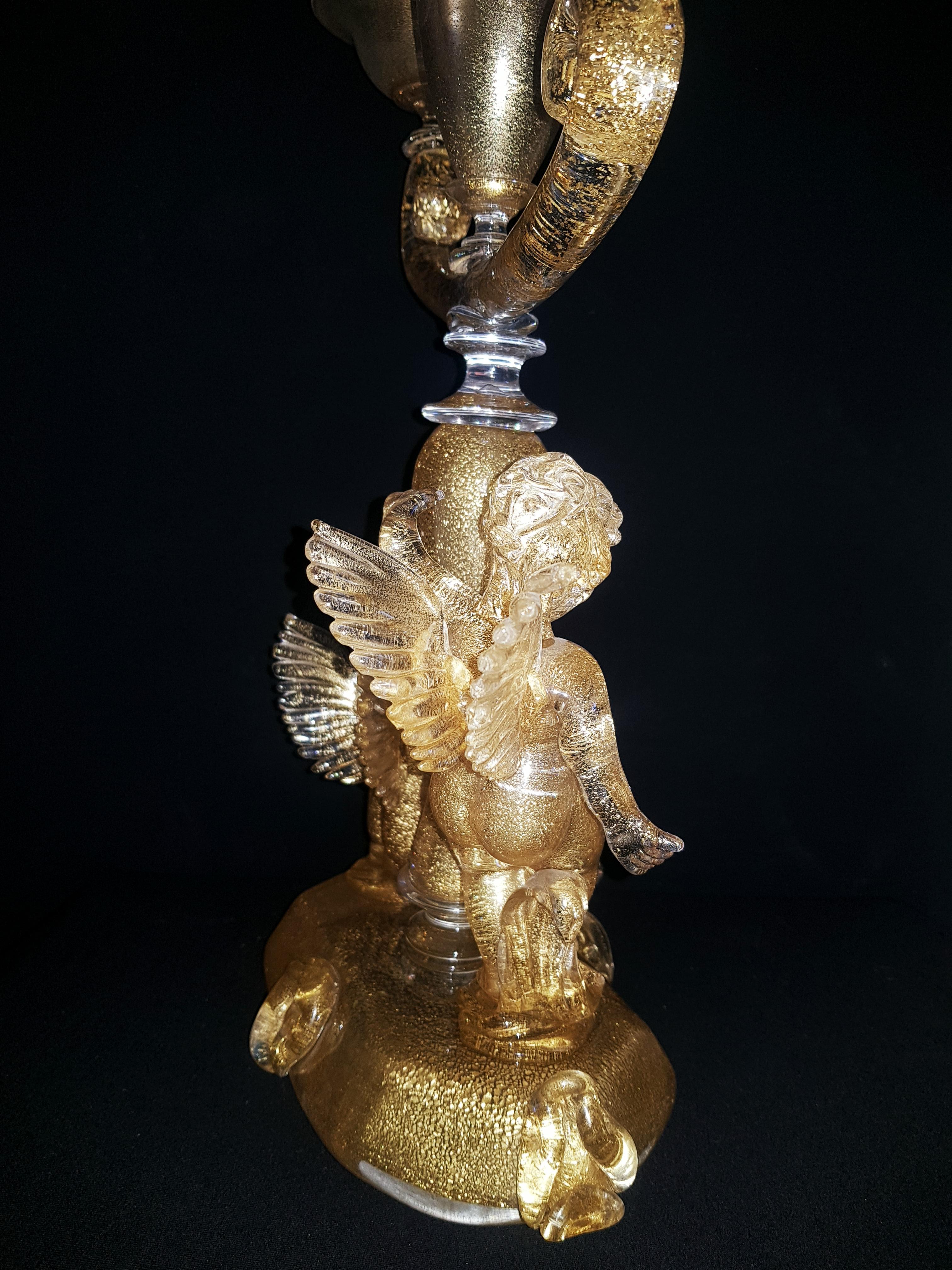 Mid-20th Century Important and rare Ermanno Nason for Cenedese murano glass sculpture  For Sale