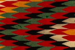 Museum Quality Navajo Germantown Eyedazzler Rug Serrated Diamond Pattern