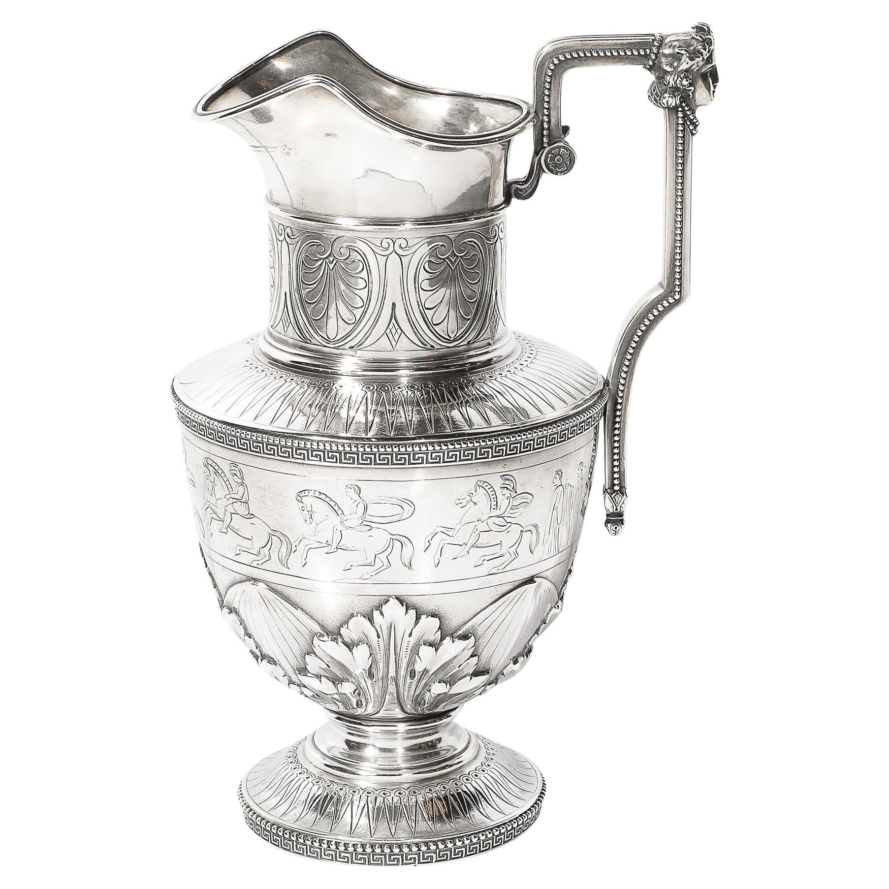 Museum Quality Neo-Grec Tiffany & Co. Sterling Silver Ewer by Edward C. Moore