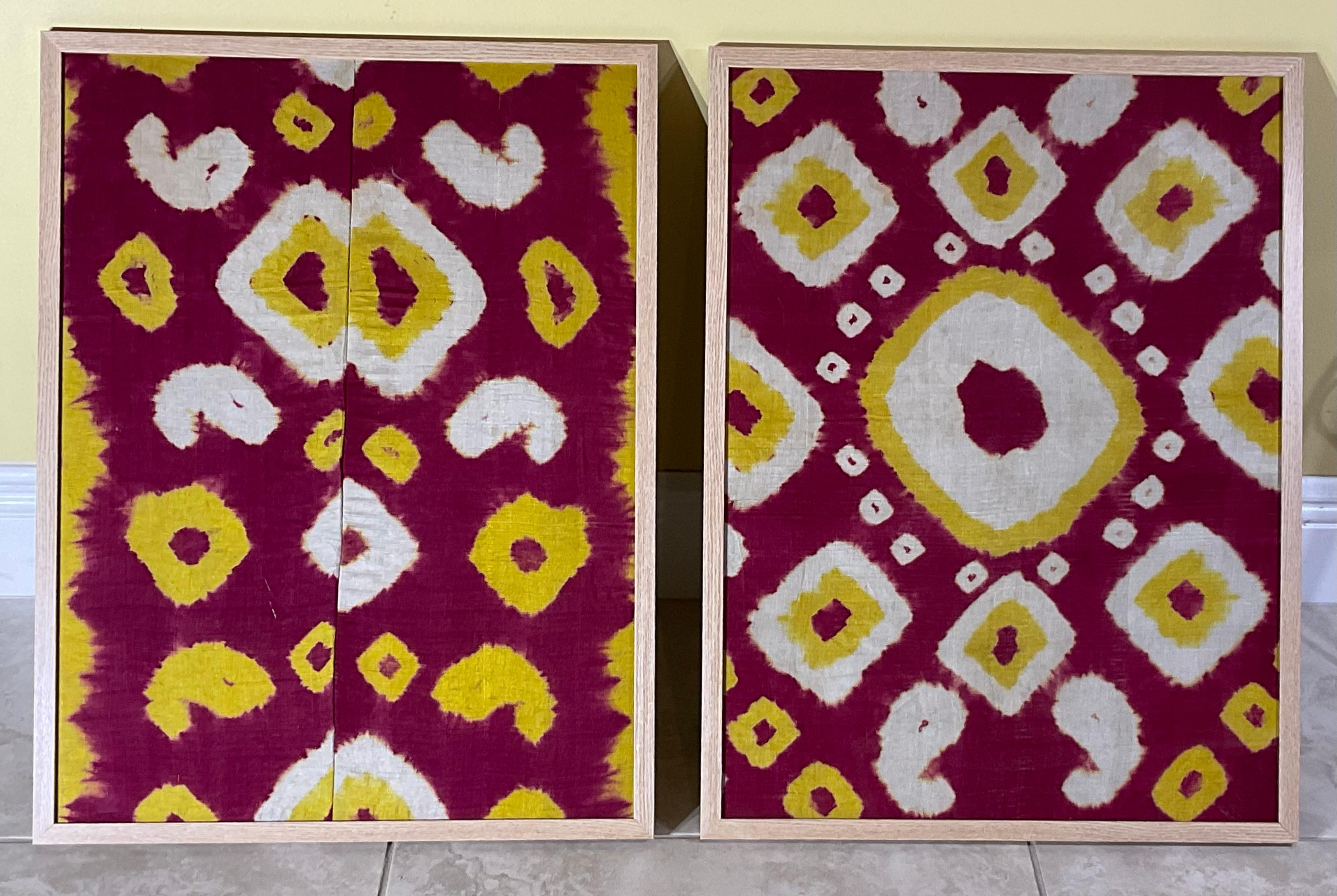 Museum-Qualität Paar ANTIQUE Seide IKAT Fragmente  Zentralasiatische Textilkunst im Angebot 8