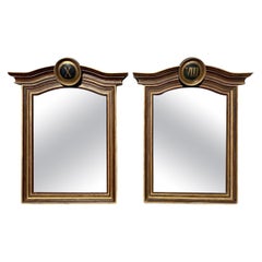 Paire de miroirs d'église historiques français du 19ème siècle de qualité muséale
