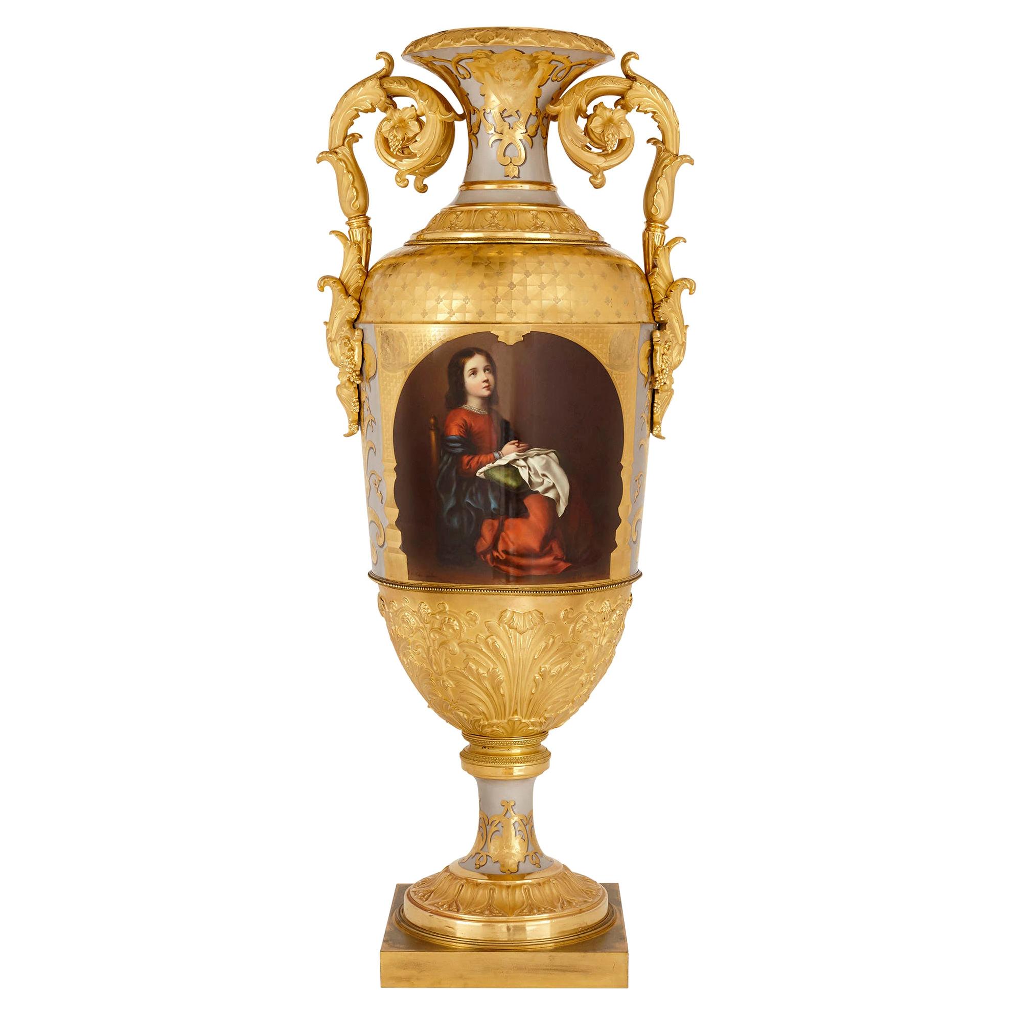 Alexander II Period Russian Imperial Porcelain Manufactory Vase at 1stDibs