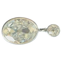 Museum-Quality Portuguese Belle Époque 12cts Old Mine Diamond Drop Earrings