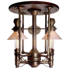 Museum Quality Post and Company Rail Car Center Lamp