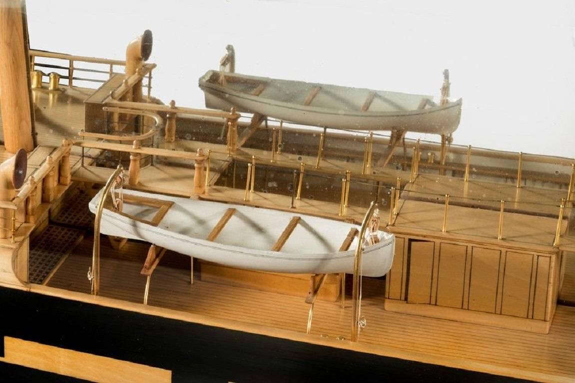 English Museum Quality Shipbuilder's Mirror Backed Model