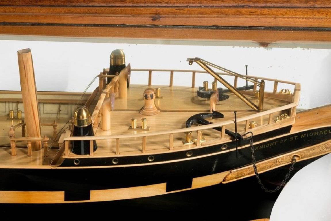 Museum Quality Shipbuilder's Mirror Backed Model In Good Condition In Lymington, Hampshire