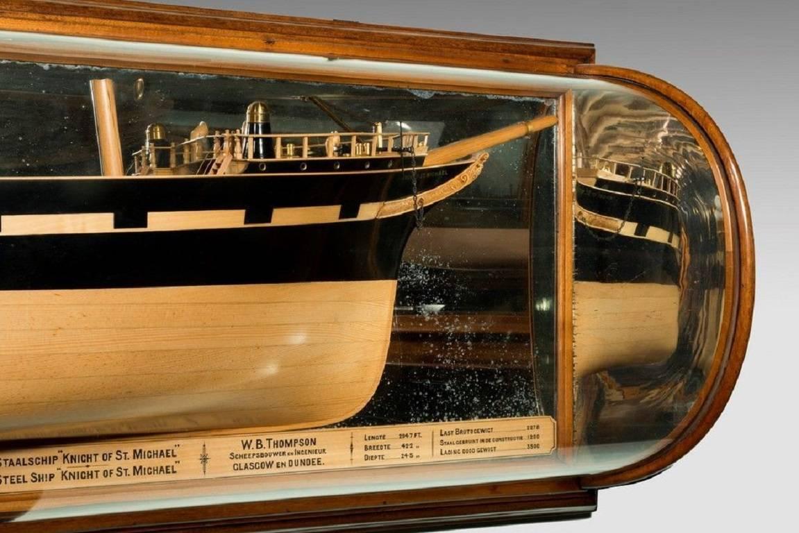 Late 19th Century Museum Quality Shipbuilder's Mirror Backed Model