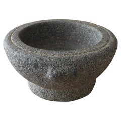 Granite Mortar from Peranakan Culture, British Malaya, Early 1900s