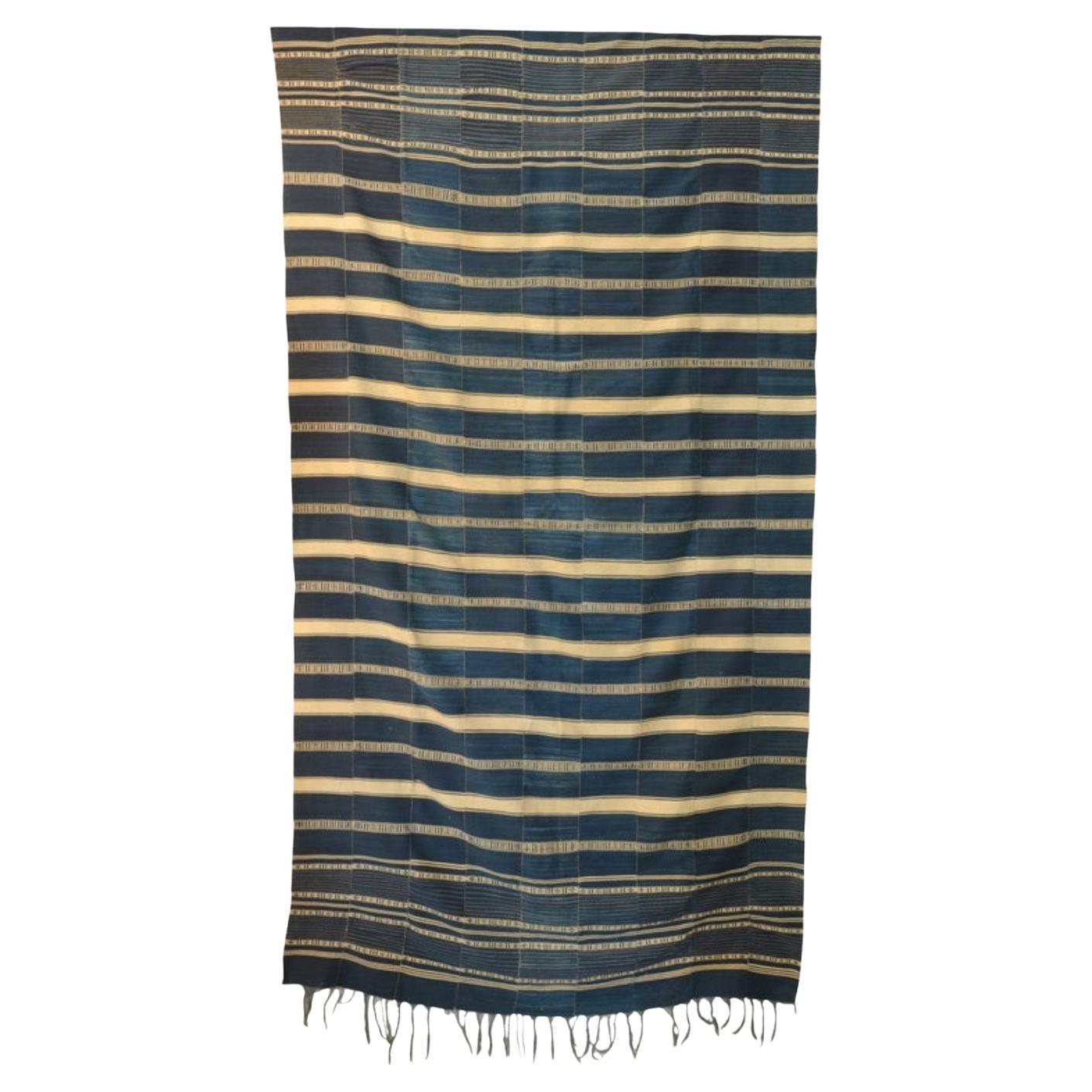 Museum Quality West African Indigo Textile For Sale