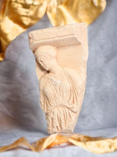 Museum Replica Fragment of a Marble Votive Relief from the Acropolis of Athens
