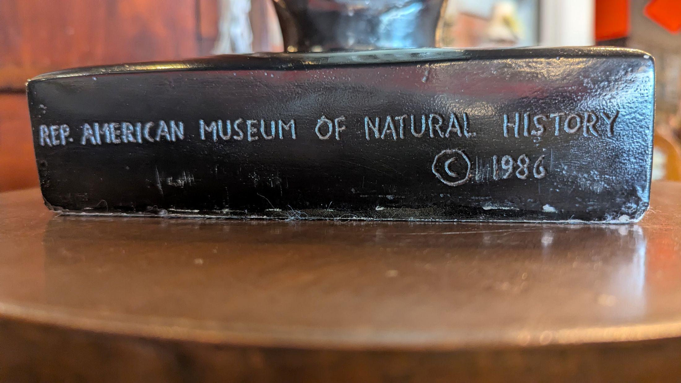 Rep. American Museum of Natural History, 1986 Museum Replica.  Stunning and substantial carved composite tusk. the base is 8