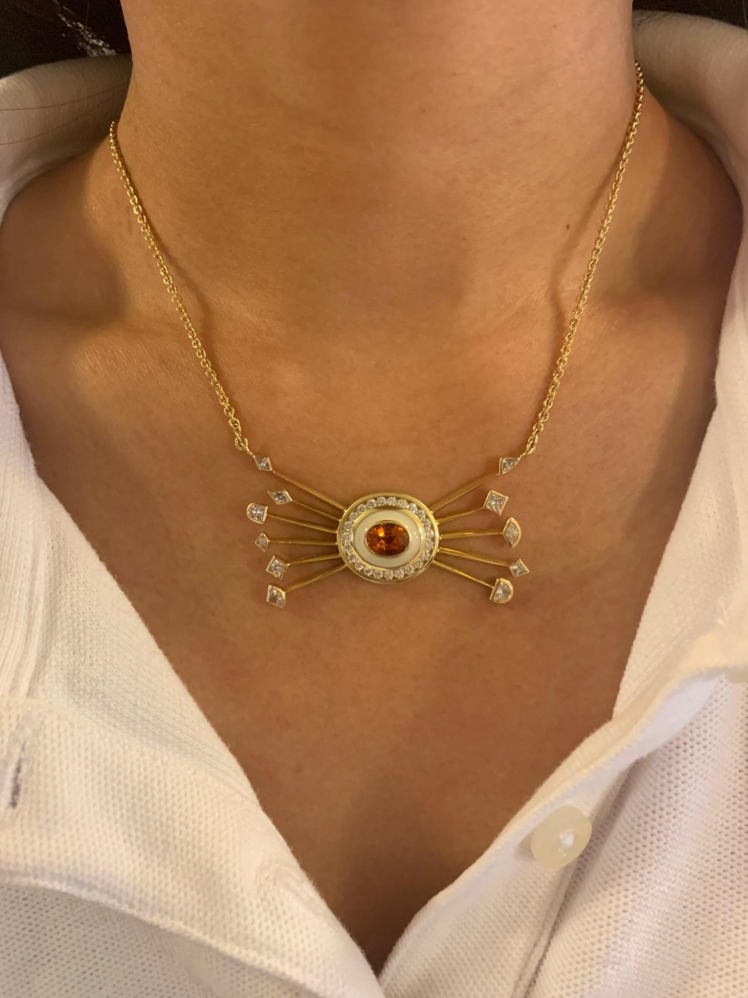 diamond satellite necklace