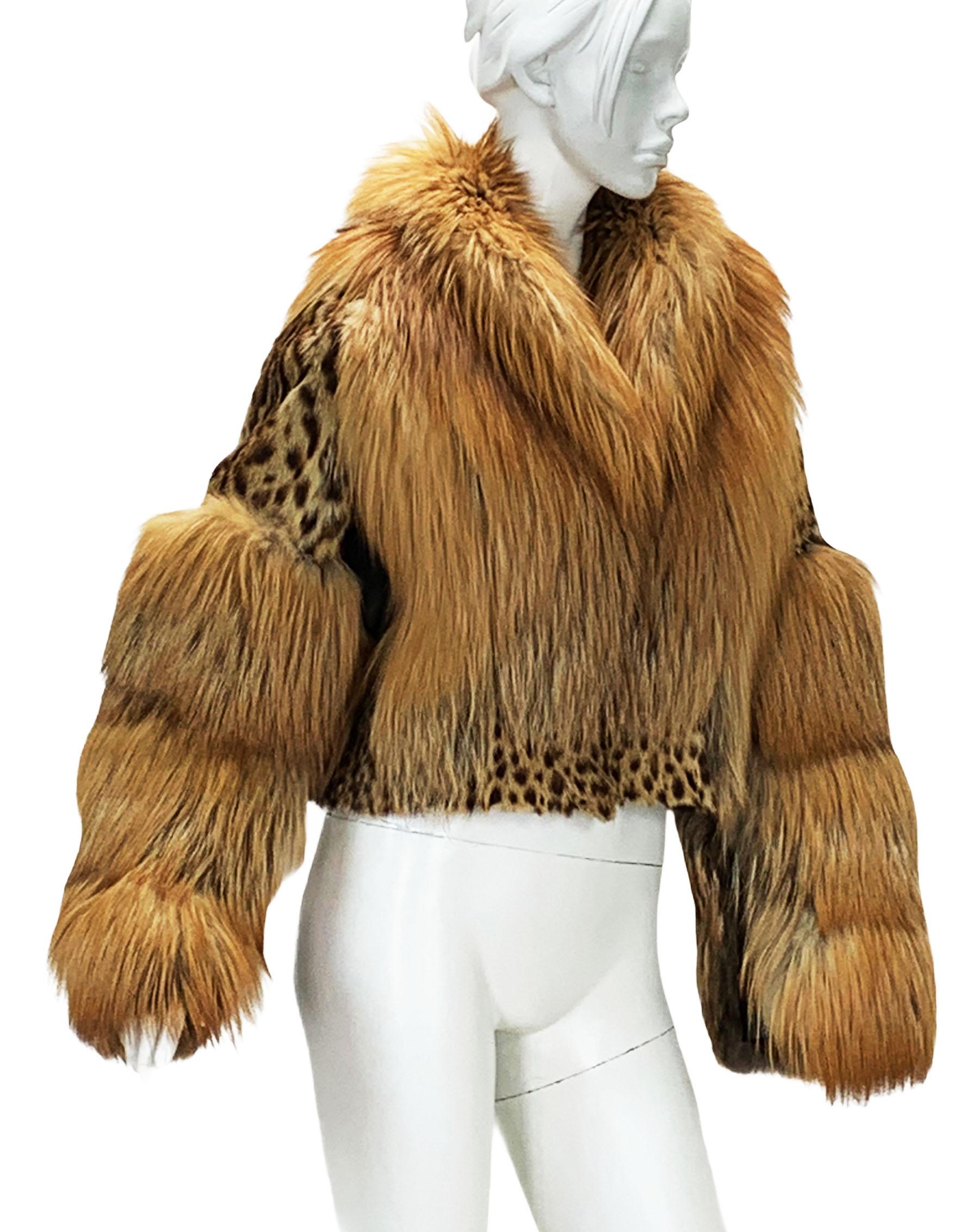 Museum Tom Ford for Gucci Runway F/W 1999 2 in 1 Fur Coat Jacket  For Sale 8