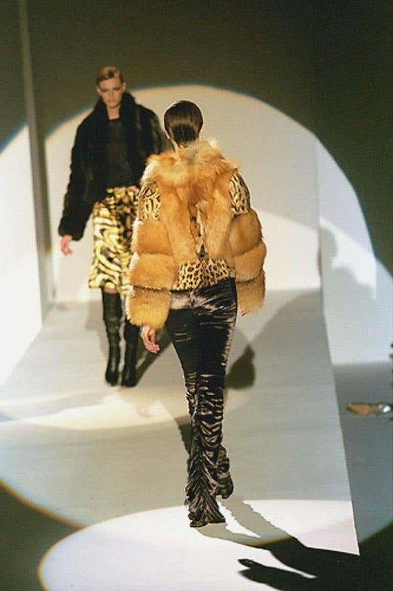 Women's Museum Tom Ford for Gucci Runway F/W 1999 2 in 1 Fur Coat Jacket  For Sale