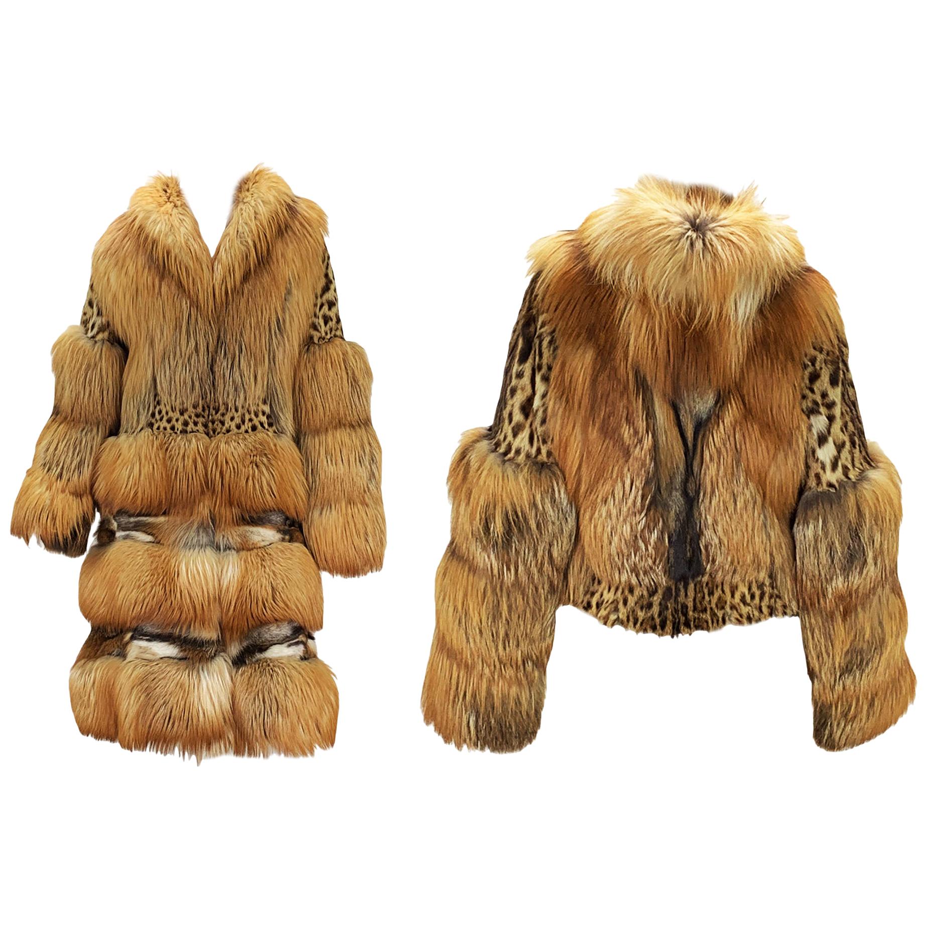 Museum Tom Ford for Gucci Runway F/W 1999 2 in 1 Fur Coat Jacket  For Sale