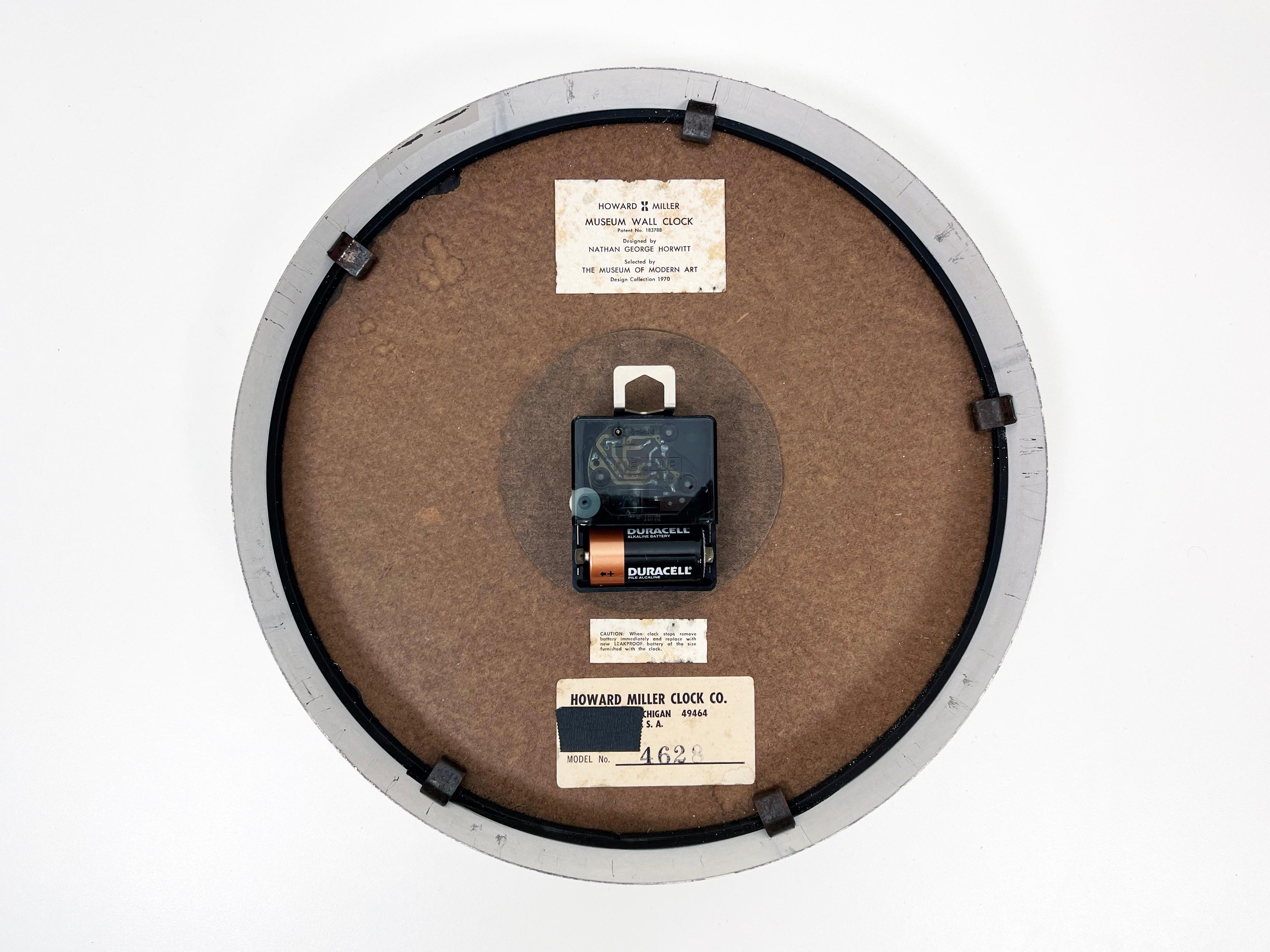 Museum Wall Clock by Nathan George Horwitt for Howard Miller 2