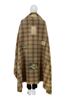 Museum Worthy Raf Simons Riot Riot Plaid Blanket w Silkscreen Patches AW 2001-02