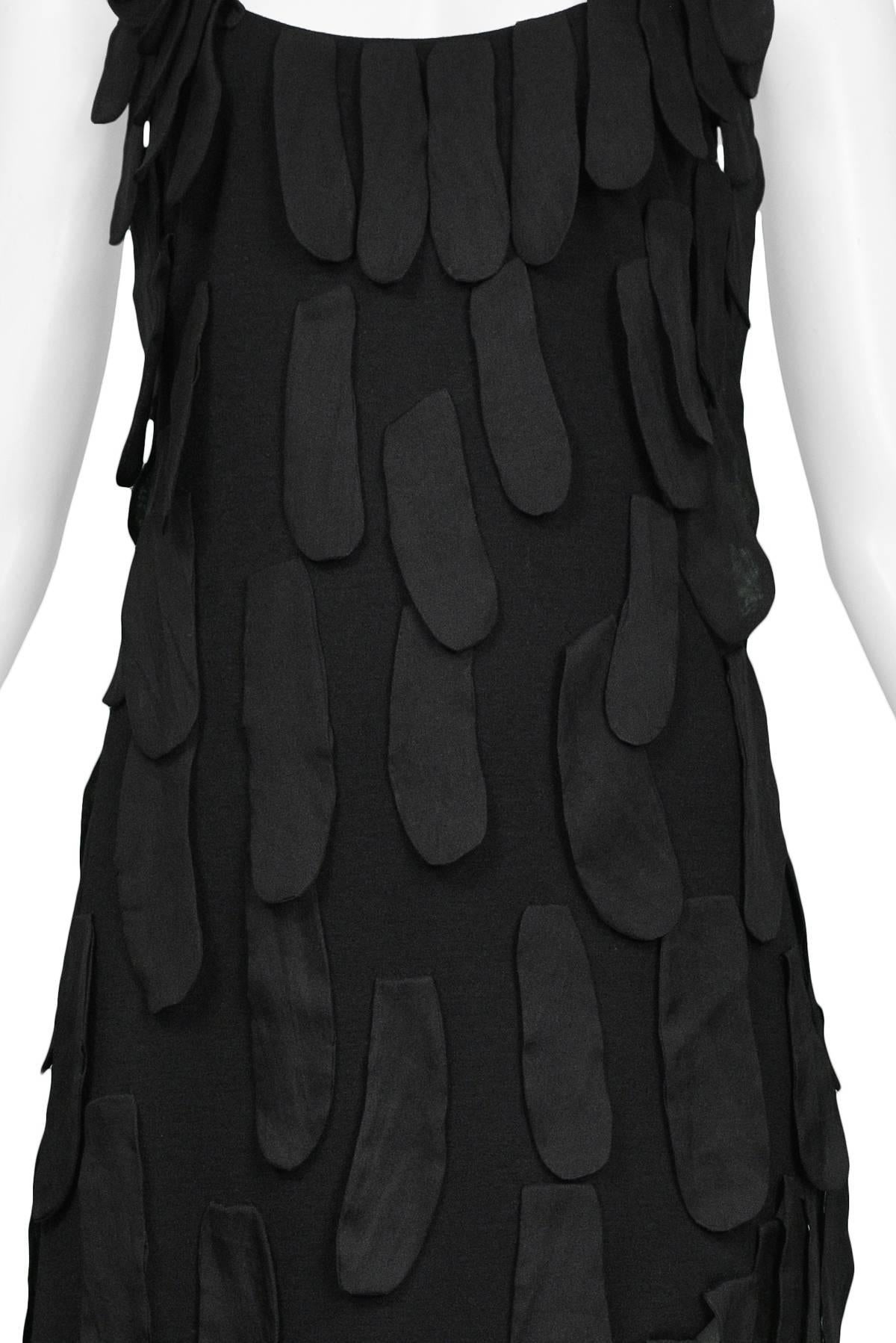 Museum Worthy Vintage Stephen Sprouse Asymmetrical Black Tab Dress 1980's  In Excellent Condition In Los Angeles, CA
